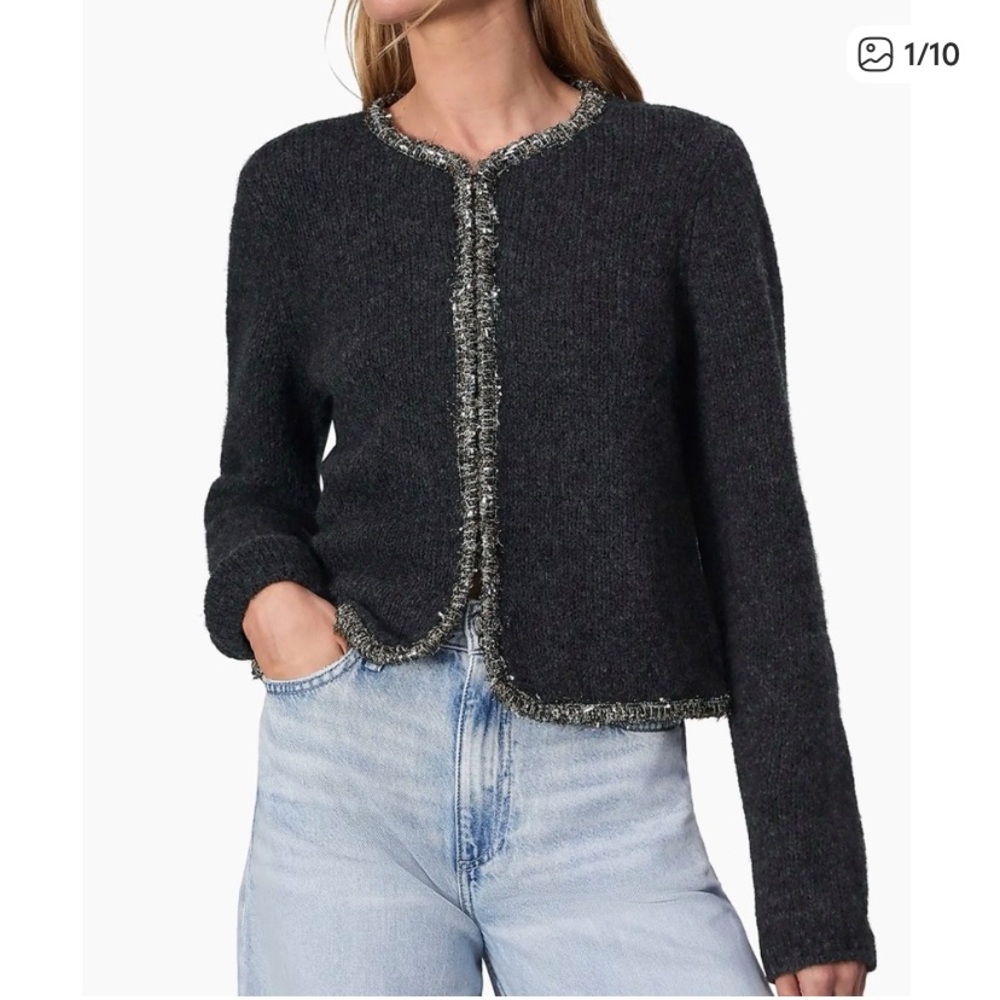 Rag and Bone Davies Metallic Trim Sweater L NWT